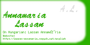 annamaria lassan business card